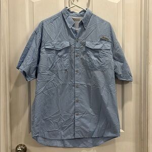 Columbia PFG shirt in light blue size large.